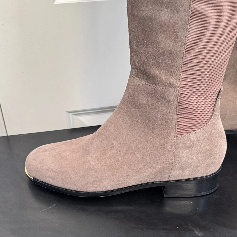 Like New Cole Haan Beige Suede Over the Knee Boots
